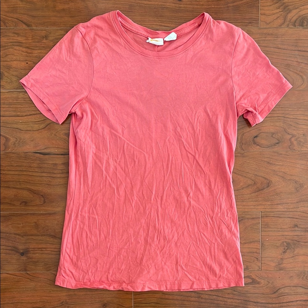 C&C California Coral Pink Short Sleeve T-Shirt Top